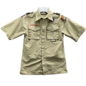 Boy Scouts of America Shirt Youth Boys Large BSA Patches Embroidered Uniform
